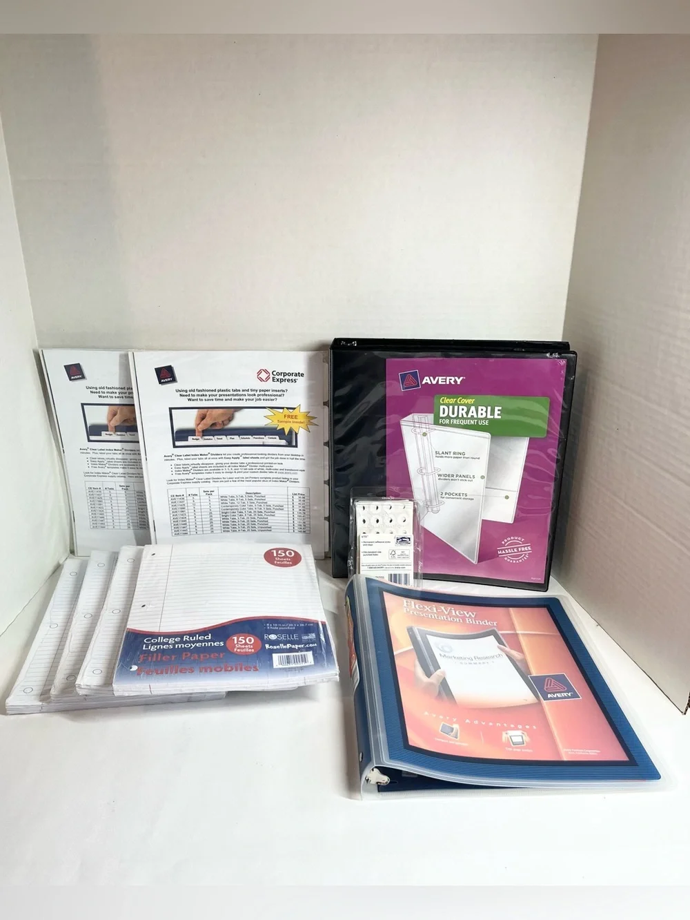 BACK TO SCHOOL Binders/Dividers/Hole Punch Reinforcements/College-Ruled's Paper